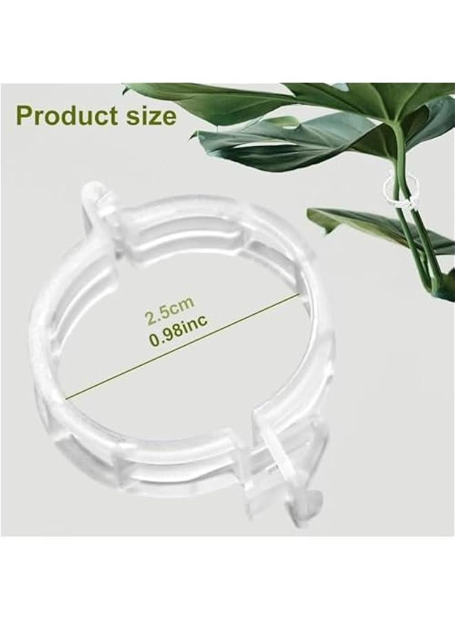 Generic Plant Support Clips for Climbing Plants, Plastic Trellis Secured Garden Clip, Clear 100 Pack Black Plant Clips.  - Image 2