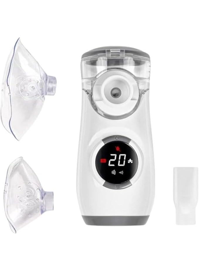 Ultrasonic Mesh Nebulizer – Portable Rechargeable Steam Inhaler with Digital Display for Respiratory Care - Image 2