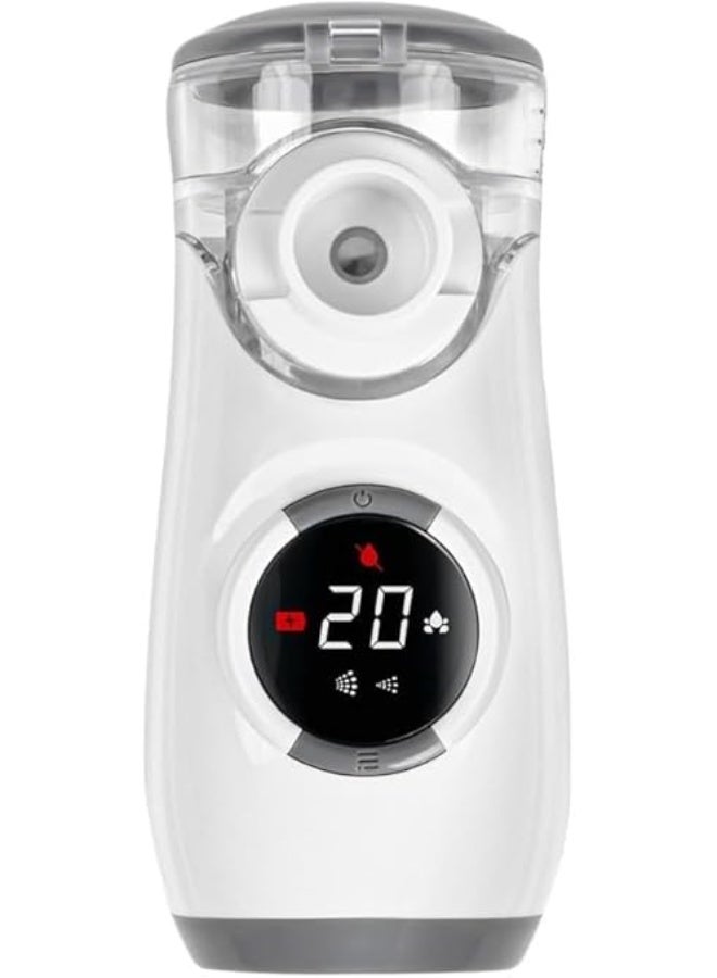 Ultrasonic Mesh Nebulizer – Portable Rechargeable Steam Inhaler with Digital Display for Respiratory Care - Image 1