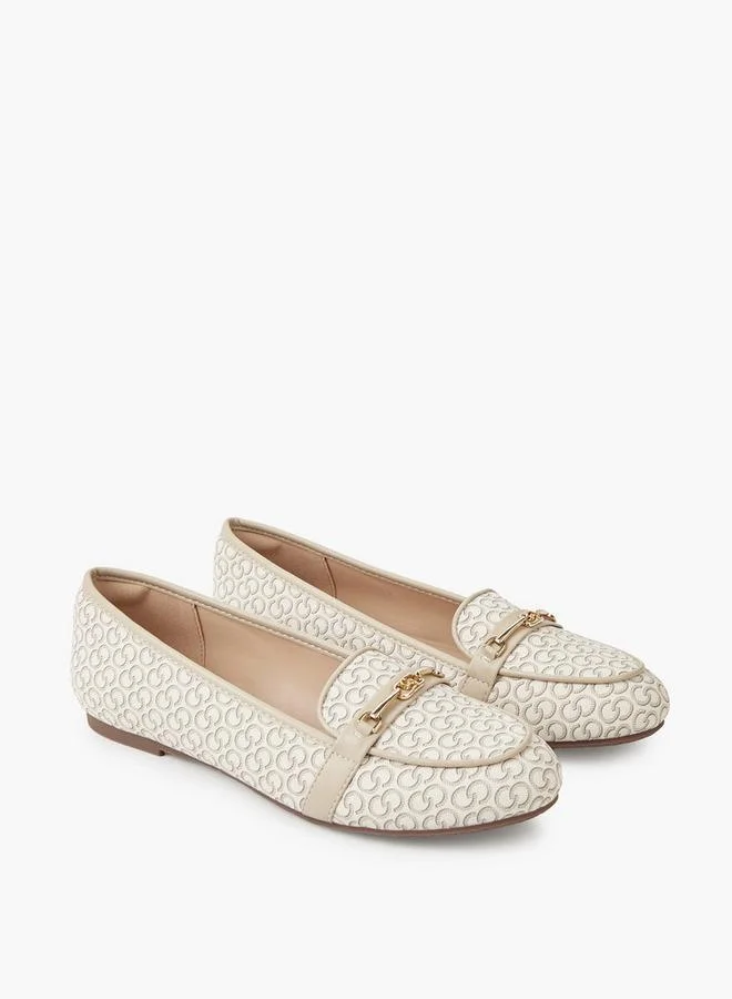 Women Monogram Print Loafers