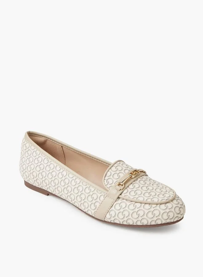 Celeste BEIGE Women Monogram Print Loafers for Women | Best Price UAE