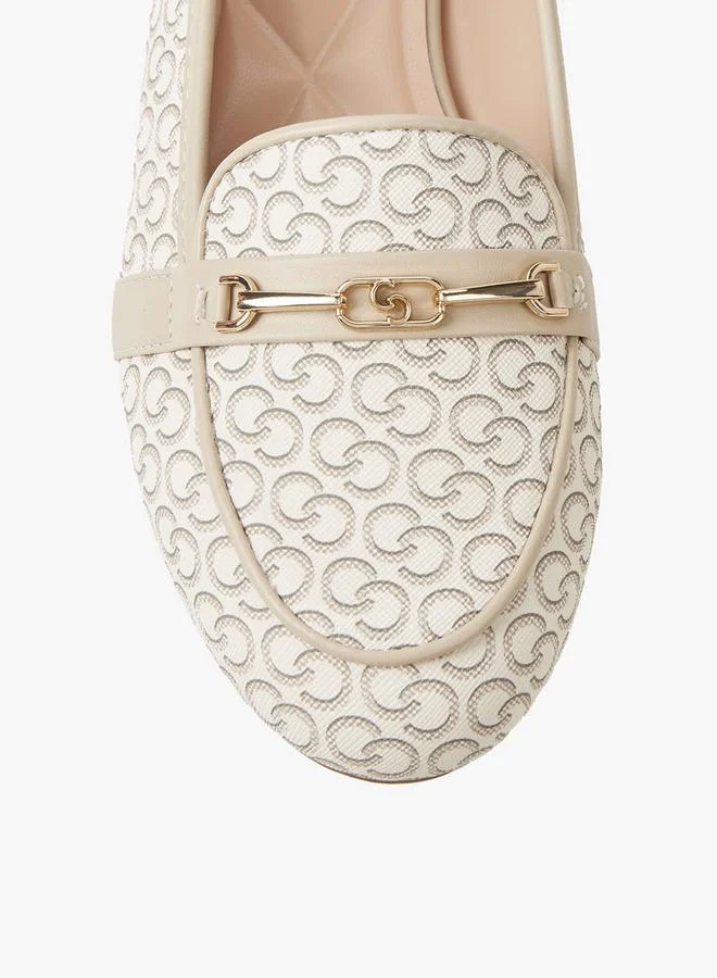 Celeste BEIGE Women Monogram Print Loafers for Women | Best Price UAE