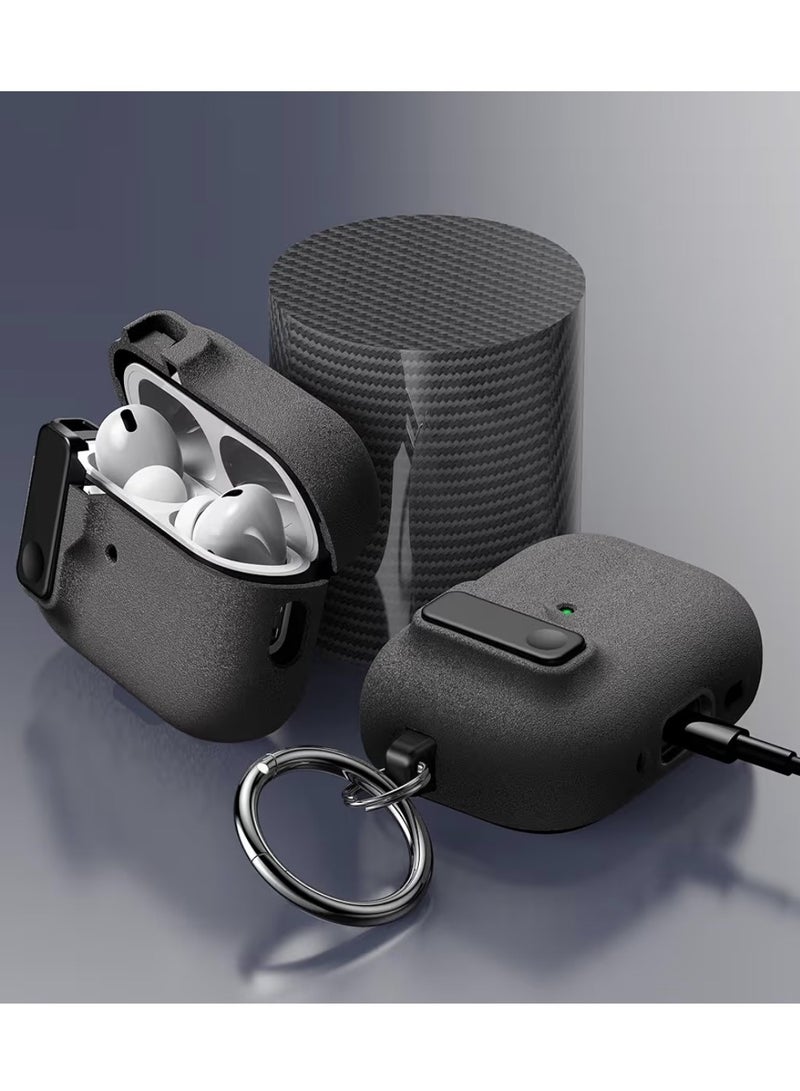 JW Shockproof Protective Case for AirPods Pro 2 and 1| Secure lock, Rugged Anti-Slip Cover with Keychain, Full Protection Hard Case for Apple AirPods Pro 2 and AirPods Pro 1 (Grey) - Image 5