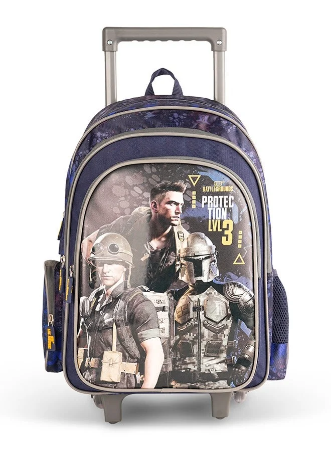 Trucare PUBG Battlegrounds LVL 3 Protection Rolling School Backpack 16-Inch for Boys, School Bag