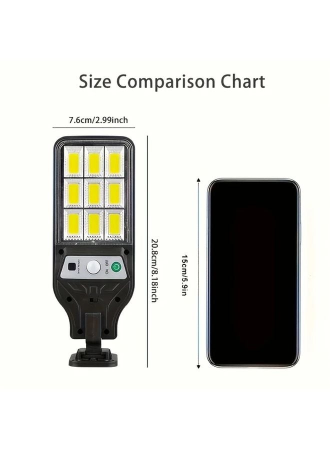 4 قطع أضواء حائط تعمل بالطاقة الشمسية مع حساس حركة وريموت كونترول، 3 أوضاع، IP44 للخارج - Image 4