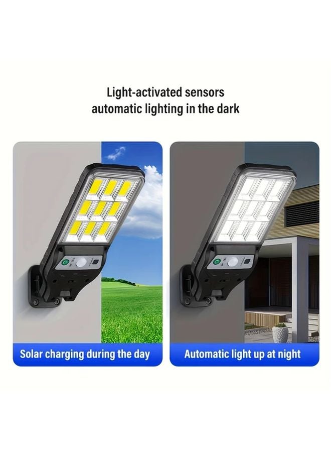 4 قطع أضواء حائط تعمل بالطاقة الشمسية مع حساس حركة وريموت كونترول، 3 أوضاع، IP44 للخارج - Image 3