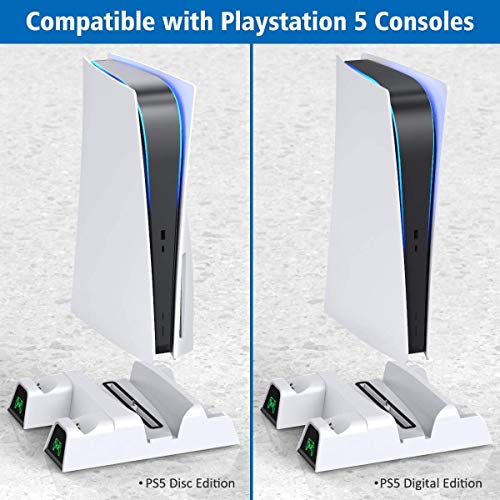 Tobo PS5 Stand with Suction Cooling Fan and Dual Controller Charger Station, 12 Games Storage Compatible with Playstation 5 (PS-5-COOLINGG-FAN-1) TD-368GA-01 - Image 5
