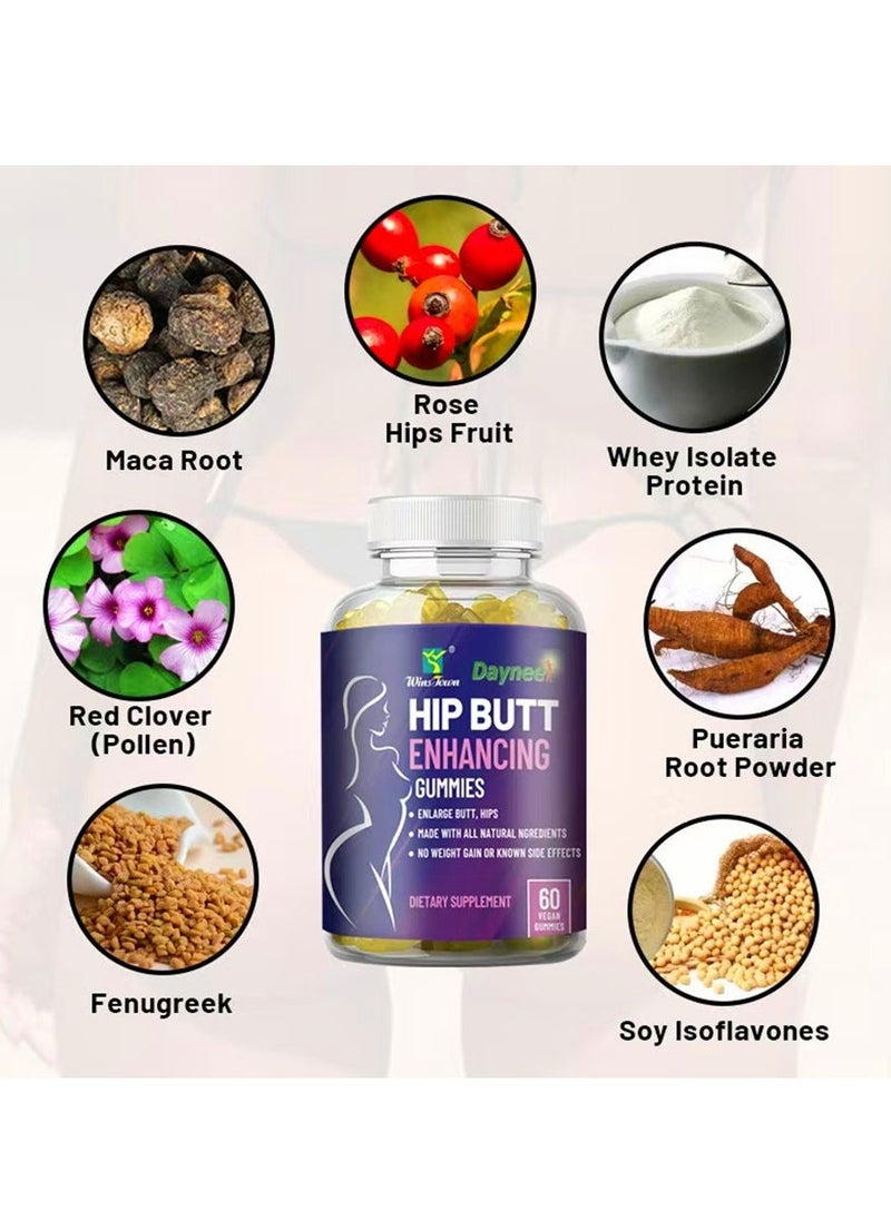 Daynee Hip  Enhancement Gummies Women Booty Gummies for Bigger  Support Gummies for Women Multivitamins 60 Count  - Image 2