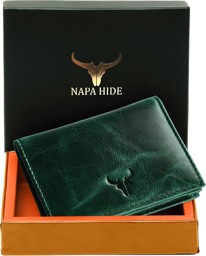 Napa Hide ® Mens Leather Wallet (Green Crunch) - Image 5