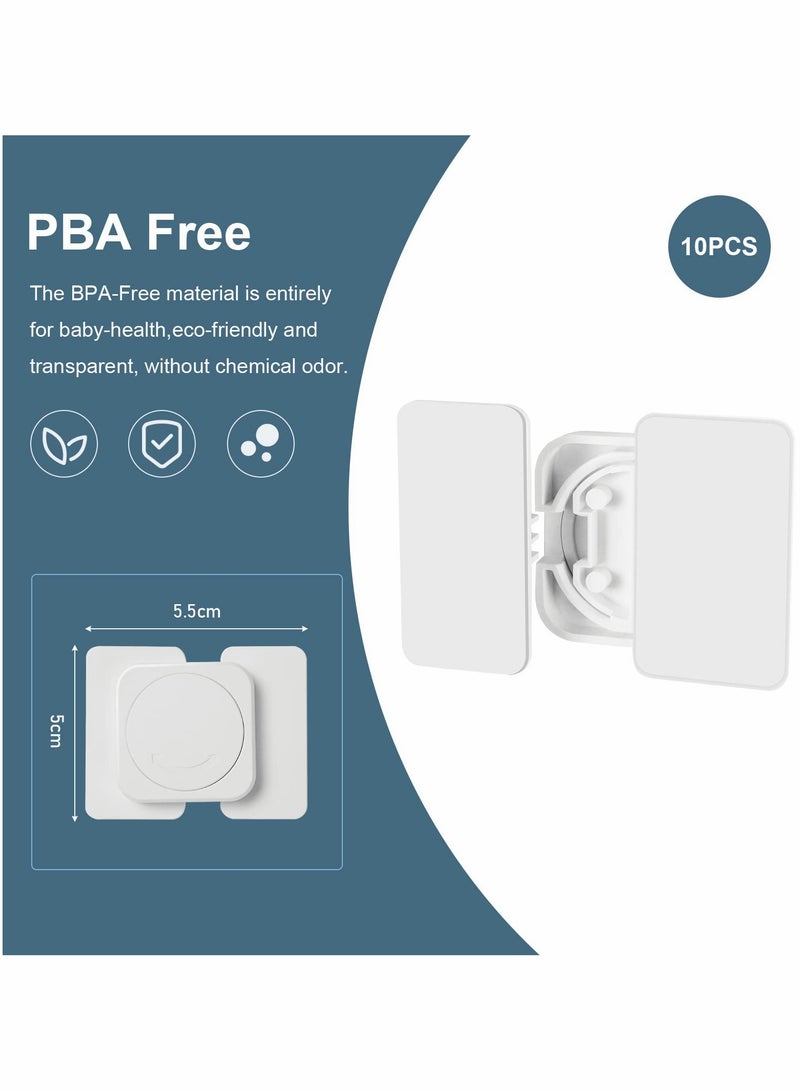 Captaintech 10Pcs Child Safety Cupboard Door Strap Locks - Baby Proofing Cabinet Locks for Kitchen Cabinets and Drawers, No Tools or Drilling Required for Easy Installation. - Image 5