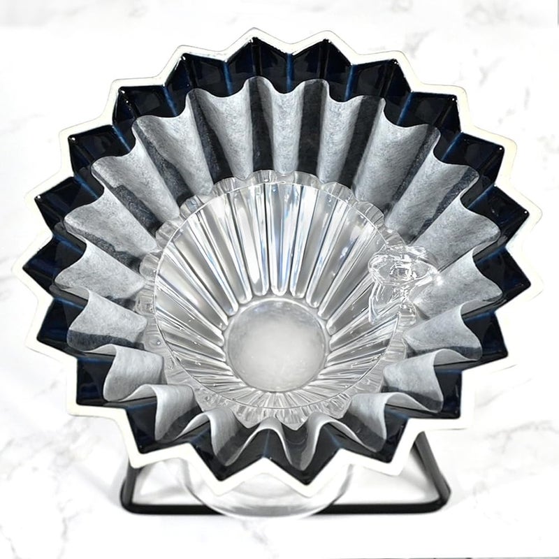 CAFEMASY Coffee Filter Paper Assistant - Clear Pour Over Paperweight Paper Filter Shape Retainer for V60 or Basket Coffee Filters Small Filling Funnel for Manual Coffee Grinder - Image 3