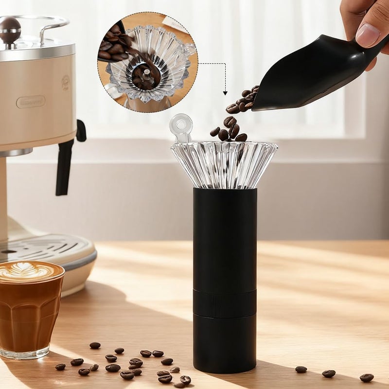 CAFEMASY Coffee Filter Paper Assistant - Clear Pour Over Paperweight Paper Filter Shape Retainer for V60 or Basket Coffee Filters Small Filling Funnel for Manual Coffee Grinder - Image 5