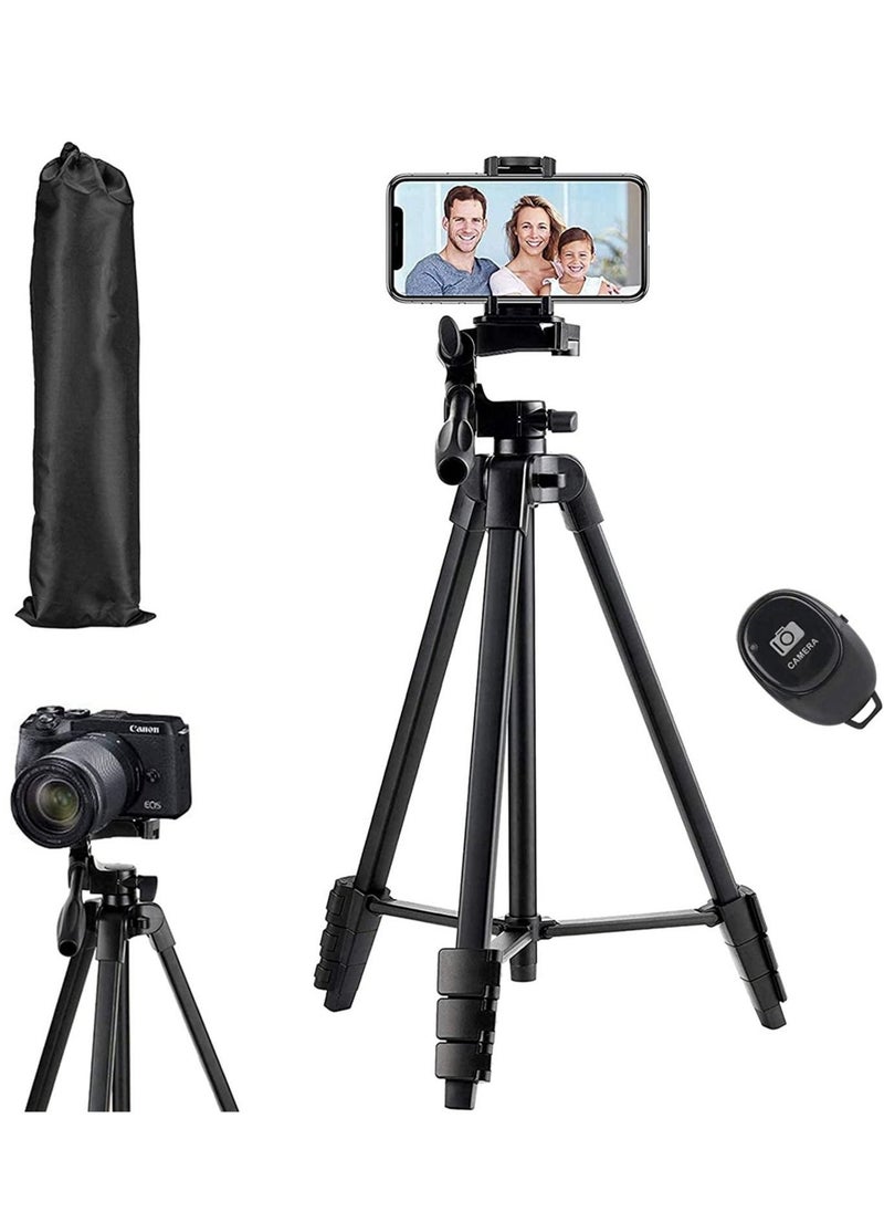 ELTRAZONE Flexible Tripod, 136cm Extendable Phone Tripod Stand with Carry Bag,Cell Phone Tripod with Wireless Remote,Universal Tripod for Video Selfie,iPhone Tripod Stand Travel Camera Tripod - Image 1
