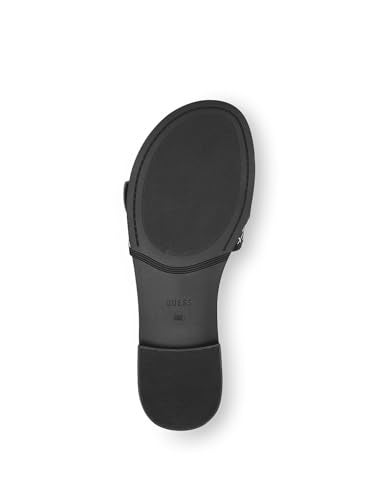 Guess Women's ELYZE Flat Sandal, Black/Gold 001, 5.5 - Image 5