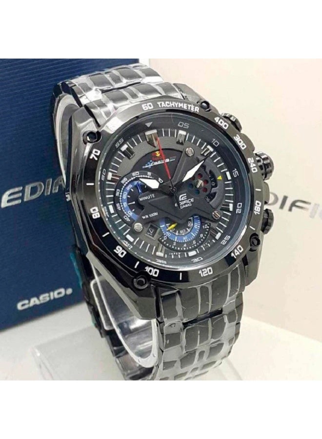 CASIO NEW CASIO EDIFICE MENS WATCH STAINLESS STEEL BLACK RED BULL EDITION EF-550-RBSP - Image 1