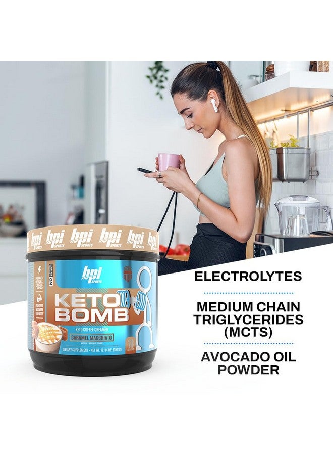 BPI SPORTS كريم القهوة كيتو بومب من بي بي آي سبورتس - يدعم الطاقة والترطيب - MCT والإلكتروليتات - مع الكالسيوم - كراميل ماكياتو، 18 حصة - Image 2