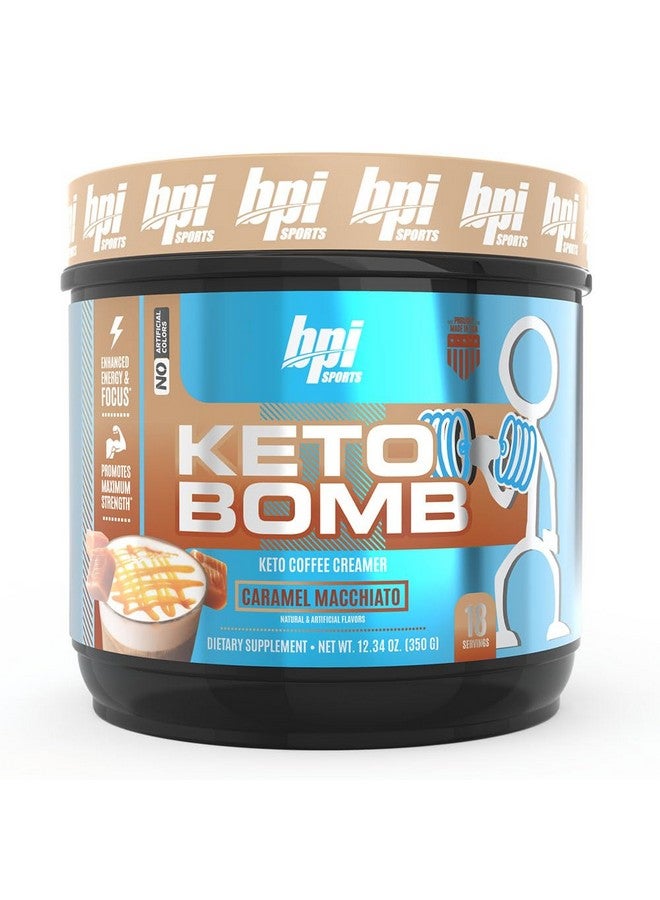 BPI SPORTS كريم القهوة كيتو بومب من بي بي آي سبورتس - يدعم الطاقة والترطيب - MCT والإلكتروليتات - مع الكالسيوم - كراميل ماكياتو، 18 حصة - Image 1