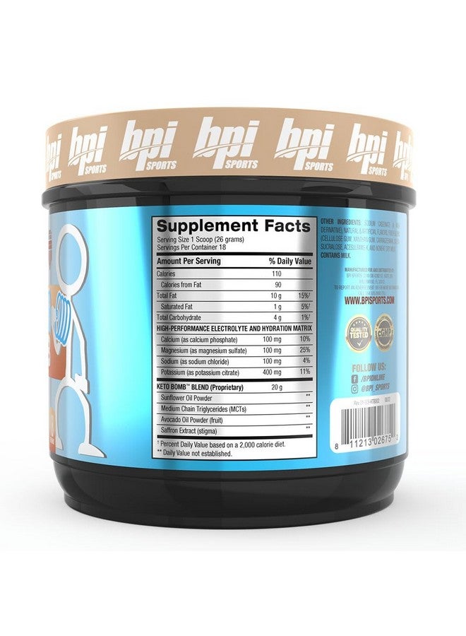 BPI SPORTS كريم القهوة كيتو بومب من بي بي آي سبورتس - يدعم الطاقة والترطيب - MCT والإلكتروليتات - مع الكالسيوم - كراميل ماكياتو، 18 حصة - Image 5