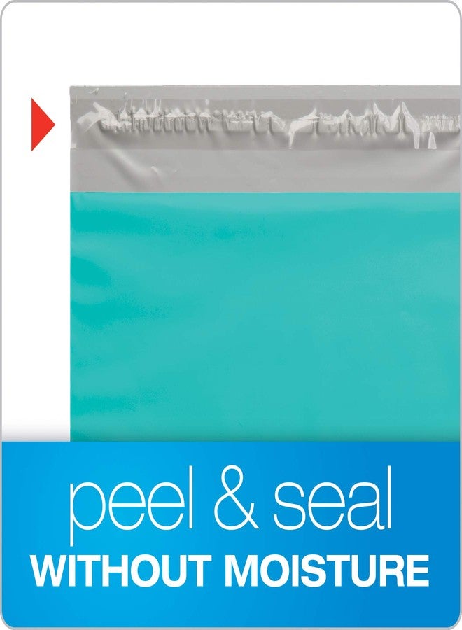 Quality Park Large Poly Mailers, 10 x 13 Lightweight Shipping Envelopes, Redi-Strip Peel Off Closure, Box of 100, Teal (QUA85765) - Image 2