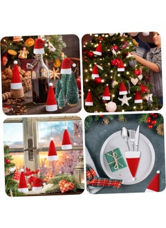 Masalsı Concept Fairytale Concept 6 Pieces Decorative Santa Hat Spoon Holder - New Year Table Decor Spoon Holder Serving Presentation 