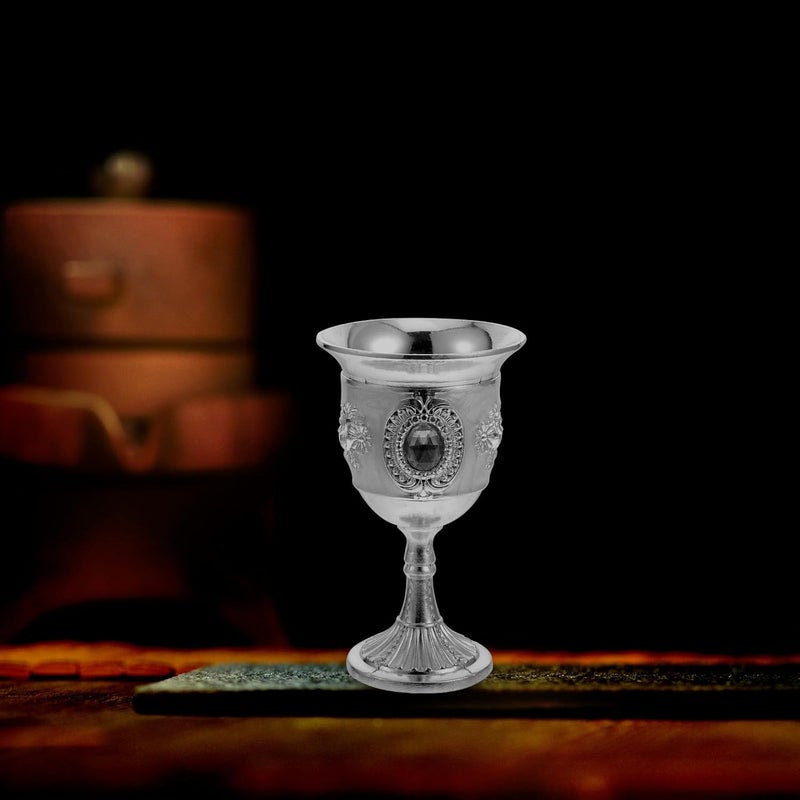 Retro European Style Small Goblet Creative Beverage Cup Silver White Vintage Wine Glass for Home Bar Dining and Party Use - Image 5