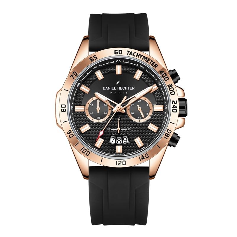 Daniel Hechter Analogue Rose Gold Dial Men's Watch-DHM1010-01 - Image 1