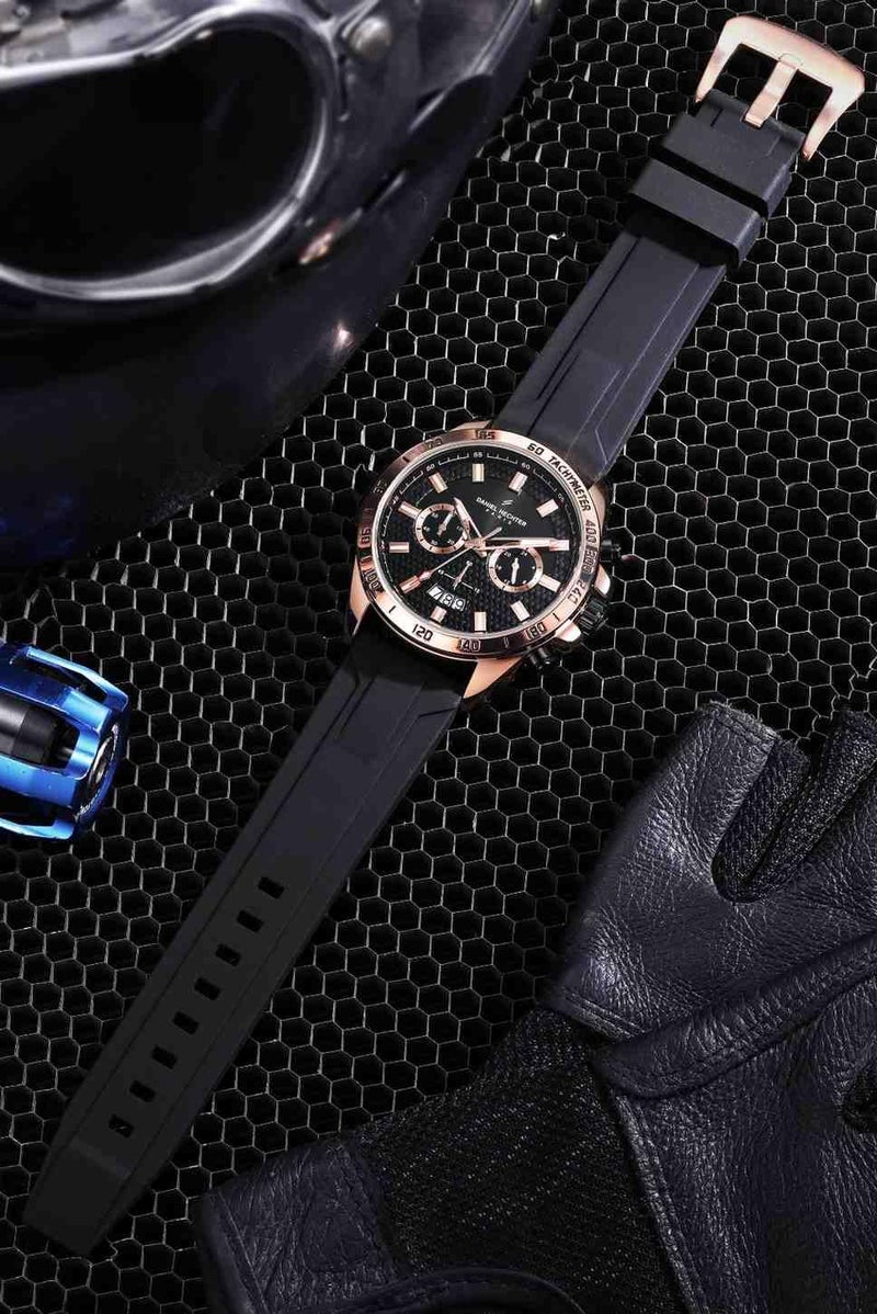 Daniel Hechter Analogue Rose Gold Dial Men's Watch-DHM1010-01 - Image 3