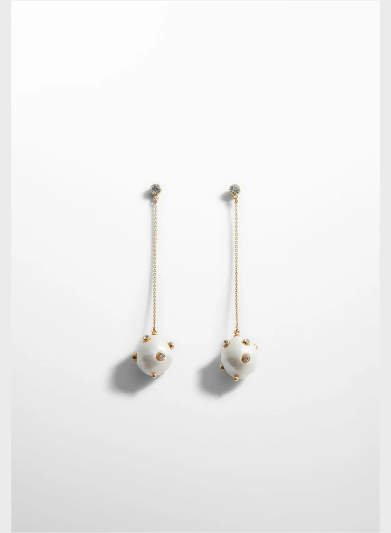 MANGO Gloria Drop Earrings