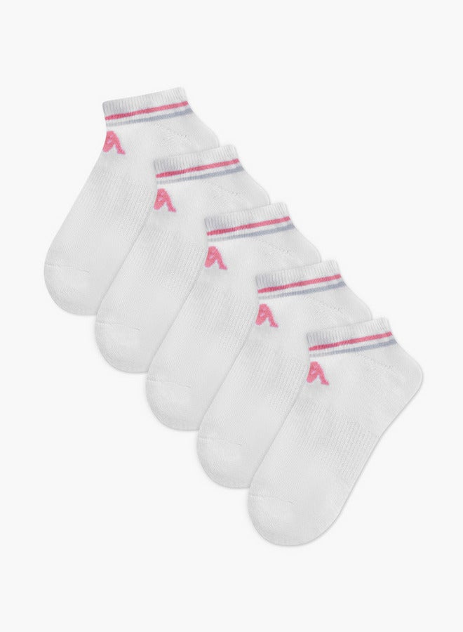 Kappa Logo Print Half Terry Ankle Length Socks - Set of 5  - Image 1