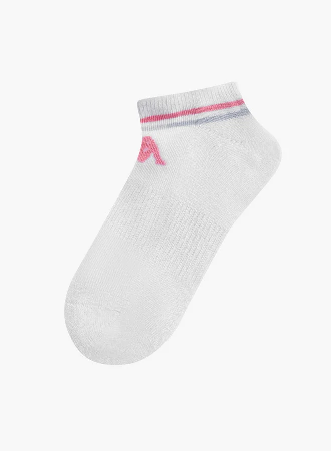 كابا Logo Print Half Terry Ankle Length Socks - Set of 5