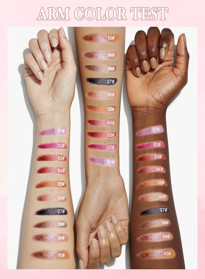 LYSdefeu Glitter Matte Lipstick,Long Lasting Waterproof Shine Lip Gloss,Diamond Metallic Sparkling High Pigment Non-Stick Lip stain Tint,Full-Coverage Lip Balm Lip Makeup,Mother's Day Gift for Women Girl-04 - Image 5