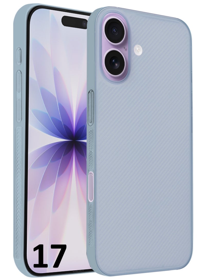 CATANES 2 Packs Case Cover for iPhone 17 - Sturdy Durable Ultra-Thin Case - Air Skin Line Design Transparent Back Cover -  Drop Protection Cover  with Privacy Screen Protector - Light Blue - Image 3