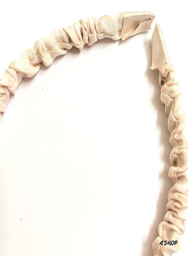 A'SHOP Satin Headband For Girls & Women (Peach) - Image 3