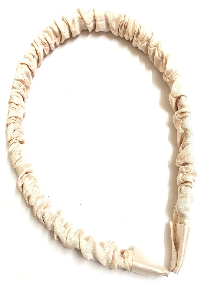 A'SHOP Satin Headband For Girls & Women (Peach) - Image 1