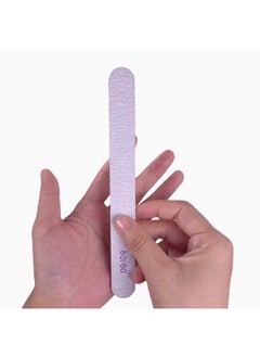GigaGround 80/80 Grit Nail Files (50 Pcs), Emery Boards For Acrylic Nails And Gel Nails, Coarse Nail File Double Sided 80 Grits Emory Professional Nail Filers Pack Reusable Washable Manicure Gray  - Image 2
