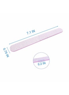 GigaGround 80/80 Grit Nail Files (50 Pcs), Emery Boards For Acrylic Nails And Gel Nails, Coarse Nail File Double Sided 80 Grits Emory Professional Nail Filers Pack Reusable Washable Manicure Gray  - Image 3