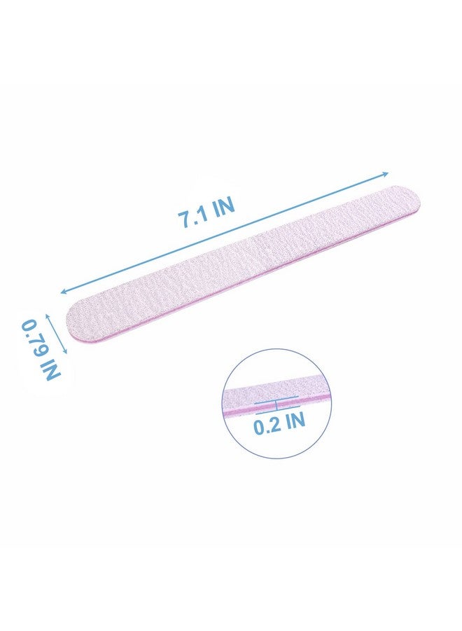 GigaGround 80/80 Grit Nail Files (50 Pcs), Emery Boards For Acrylic Nails And Gel Nails, Coarse Nail File Double Sided 80 Grits Emory Professional Nail Filers Pack Reusable Washable Manicure Gray - Image 3