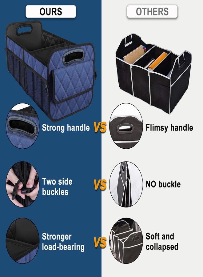 Deosk Car Trunk Organzier and Storage with 6 Big Pocket,Car Accessories for Women/Men 70L Waterproof Polyester Trunk Organzier for Car/SUV/Minivan/Truck(Large, Navy Blue) - Image 2
