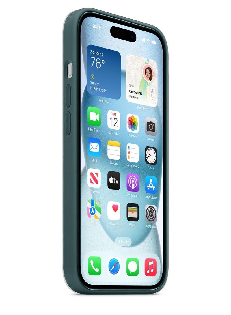 ميدا جراب سيليكون لموبايل ايفون 15 - 6.1 انش حماية كامل الجسم بملمس ناعم حريري غطاء مضاد للصدمات - Image 3