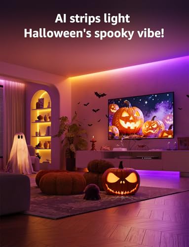 Lepro S1 AI LED Strip Lights for Bedroom - 32.8ft Smart RGB Light Strips with IC and Rainbow Chasing Effects, Color Segment DIY, Personalized Al Lighting Designer, No Remote, 2.4G Wi-Fi & Bluetooth - Image 2