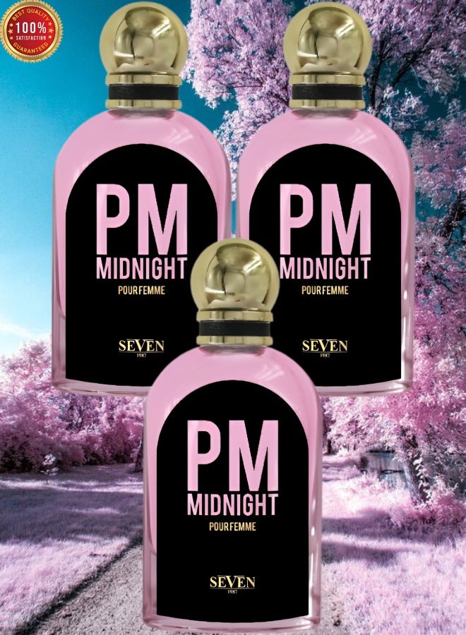 سيفين 3 قطع عطر بي ام ميدنايت للنساء 100 مل - Image 1