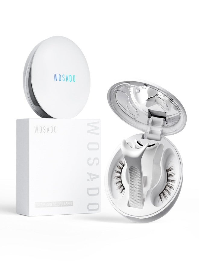 WOSADO Magnetic Eyelashes with Applicator Kit, [V17 Ice Black] Reusable Magnetic Lashes without Eyeliner, Glue-free False Lashes, Waterproof, Lightweight, Suit for Natural Makeup - Image 1