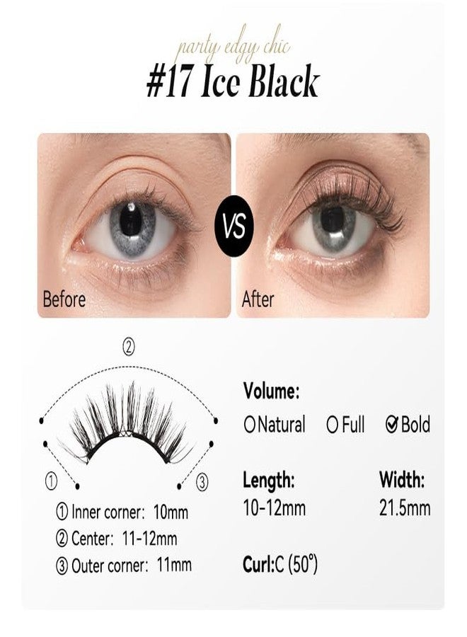 WOSADO Magnetic Eyelashes with Applicator Kit, [V17 Ice Black] Reusable Magnetic Lashes without Eyeliner, Glue-free False Lashes, Waterproof, Lightweight, Suit for Natural Makeup - Image 4