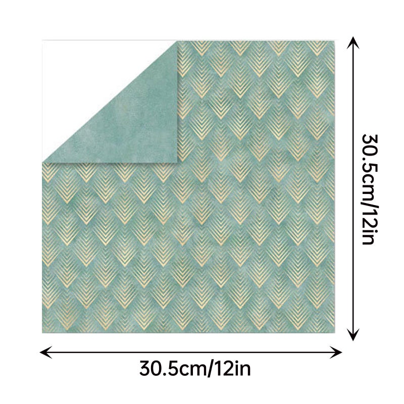 MIATTCLD Scrapbook Paper 12x12 Inch Double Sided Patterned Paper for Scrapbooking, 24 Sheets/24 Designs Blue Decorative Craft Papers for Junk Journals DIY Cards Album Decoration - Image 2