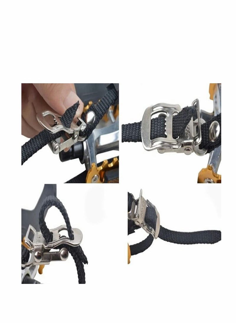 Excefore أحزمة دواسة الدراجة، أحزمة مشابك أصابع للتمرين لدراجة سبين، دراجات هوائية في الهواء الطلق، ركوب الدراجات في الهواء الطلق ودراجة ثابتة داخلية DIY - Image 3