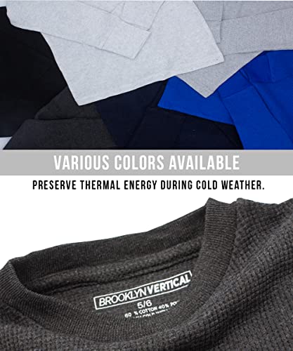 BROOKLYN VERTICAL Boys 2-Pack Thermal Waffle Active Base Layer Sets| Long Sleeve Shirt and Pants (Combo E, 7) - Image 4
