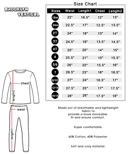 BROOKLYN VERTICAL Boys 2-Pack Thermal Waffle Active Base Layer Sets| Long Sleeve Shirt and Pants (Combo E, 7) - Image 5