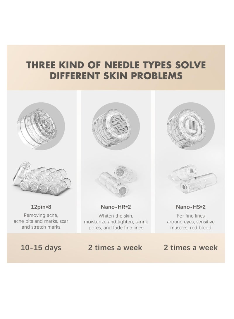 KASTWAVE Microneedling Pen, Professional Automatic Serum Wireless Microneedling With 12 Pins Cartridges, Skinpen, Auto Pen, Microneedle Pen For Face And Body - Image 5