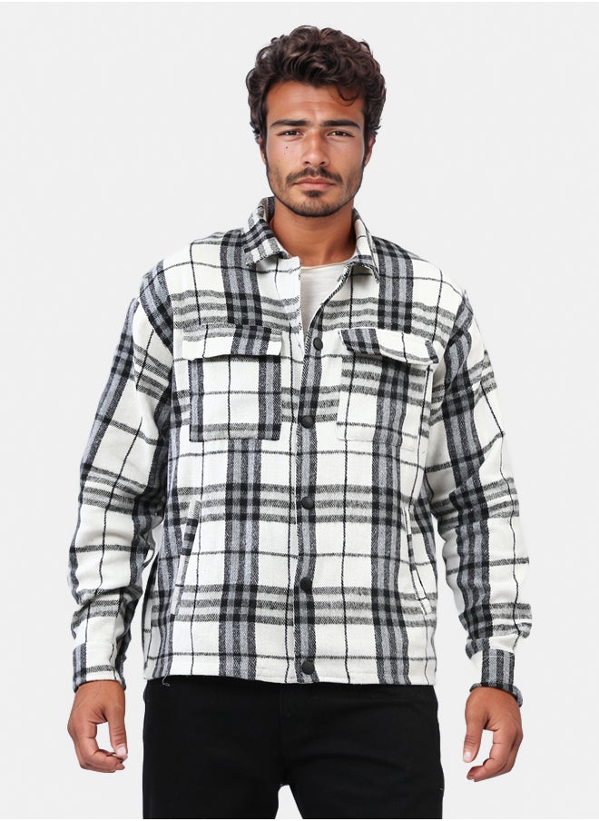 RAVIN Full Buttoned Plaids Heavy Winter Shirt  - Image 1