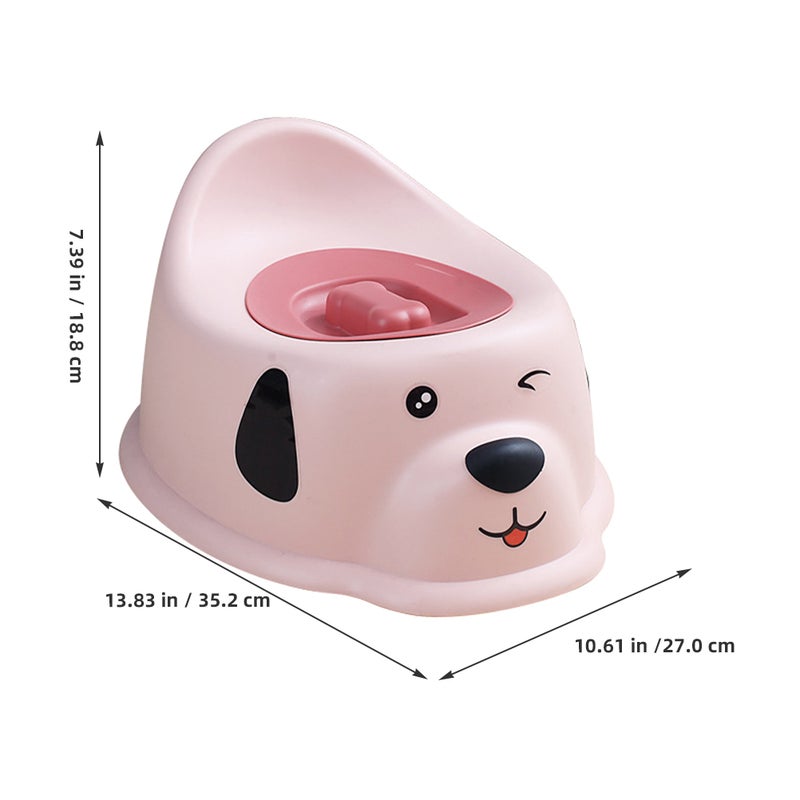 Baby Potty Training Toilet Portable Toddler Potty Training Seat With Splashes Guard Cute Puppy Pattern Potty Chair With For Kids And Infant For Home Bathroom - Image 3